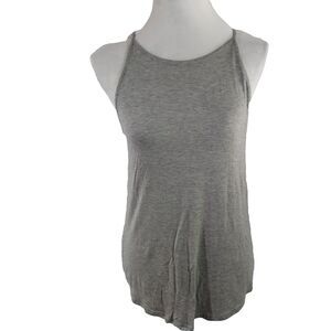 Thanth Tank Tunic Top size Small Comfy Soft Stretch Sleeveless High Low Gray NWT